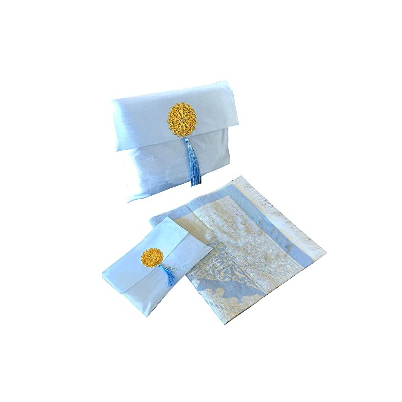 bazachi Mihrab Taffeta Ottoman Prayer Mat/Rug with Gift Bag (Baby