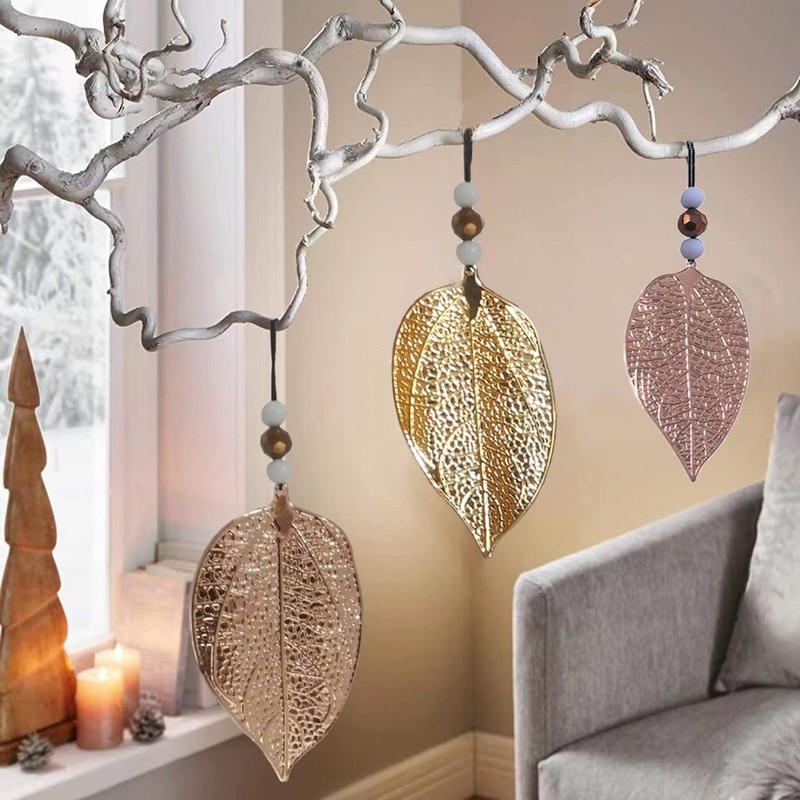 HotKrump Leaf Pendant Decoration Pack of 12 Hanging Decoration, Window