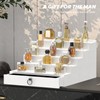 upcessory Cologne Organizer for Men, 5 Tier White Cologne Shelf,