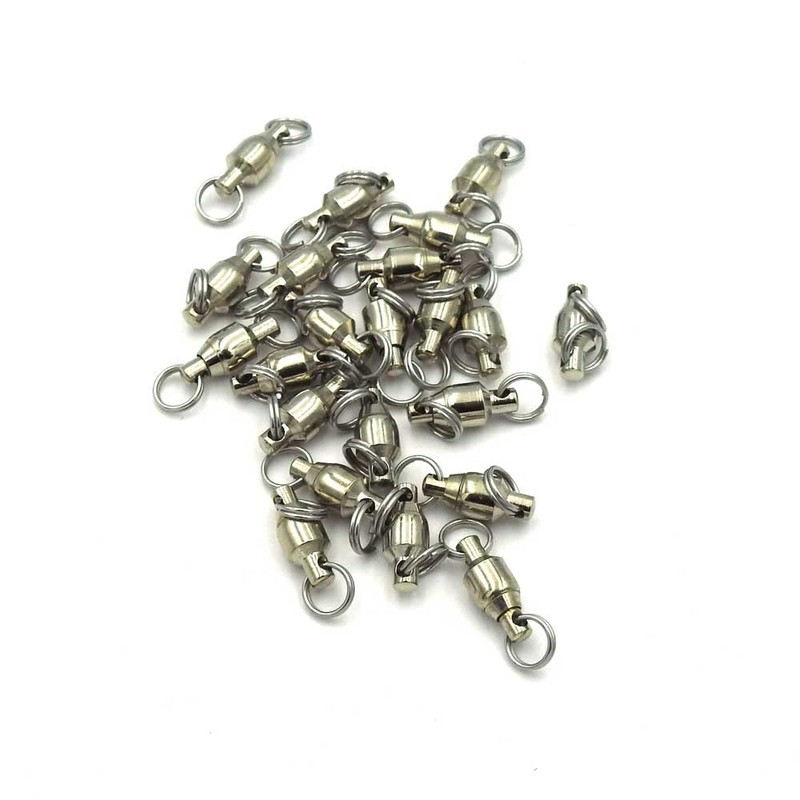 Ball Bearing Swivel, Split Ring, Stainless Steel, 15 - 50