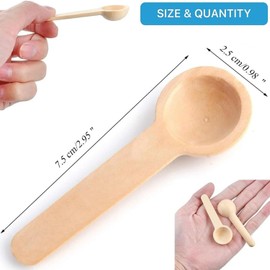 Shengsenfu Small -20 PCS Mini Bamboo Condiment Spoons for Salt Sugar Coffee Tea Honey and Jam Perfect for Seasoning Tasting and Stirring Small Wooden Kitchen Spoons Wooden Coffee