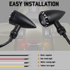 NTHREEAUTO Bullet Rear Turn Signals LED Motorcycle Blinkers Amber Red