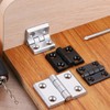 uxcell 2Pcs Adjustable 180 Degree Hinges, 50mmx62mm Zinc Alloy Locking