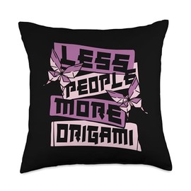 Easy Best Origami Crane Paper Gifts For Beginners Less People Owl Paper Crane Folding Origami Throw Pillow, 18x18, Multicolor