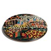 1 x Round Coaster - African Fabric Tribe Africa Cork