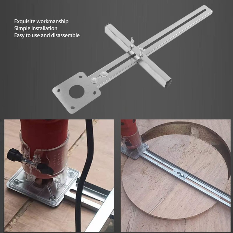 Kadimendium Woodworking Circle Cutting Jig Alloy Steel Circle Cutter Trimming