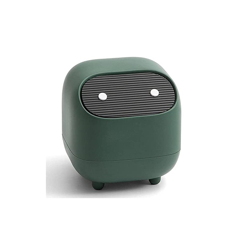 Mini Trash Can with Lid Desk Small Plastic Trash Can