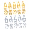 SAFIGLE 20pcs DIY Nail Art Ornaments Manicure Decor with Golden