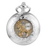 TREEWETO Men's Deer Reindeer Silver Full Hunter Case Pocket Watch