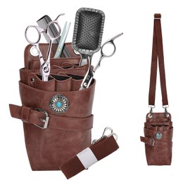 Hair Stylist Shears Holder Tools Waist Bag, Barber Scissor Pouch Holster, Belt Hairdressing Waist Holder Case Bag,Shears Hairdressing Tool Case Bag, for Clipper and Comb Clip