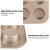 LDXDRU 3 Pack 6 Cup Gold Muffin Tin, 26 x