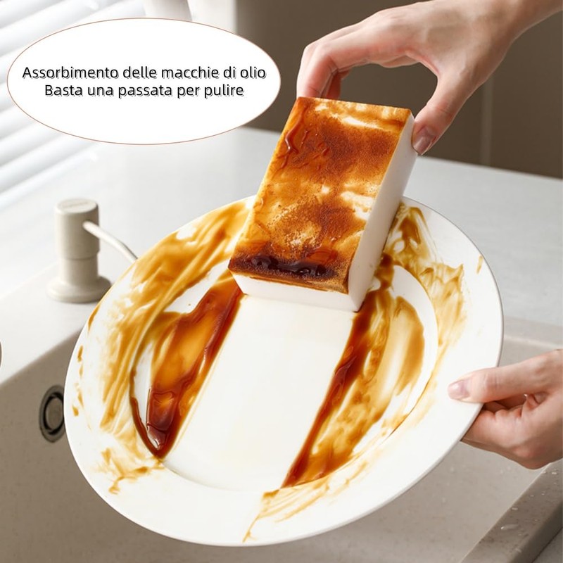 Esshogo 10 Pcs White Magic Sponge Eraser Dirt Proof Magic