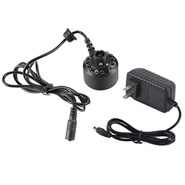 POCREATION Fabricante de Niebla de Agua, Sensor de Nivel de Agua Atomizador 12 Luces Led Srtidas para Estanque de Fuente de Agua con Adaptador De Potencia 110-240v EE. UU.