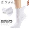 UTTPLL Ruffle Crew Socks Women Turn-Cuff Athletic Aesthetic Lettuce Socks