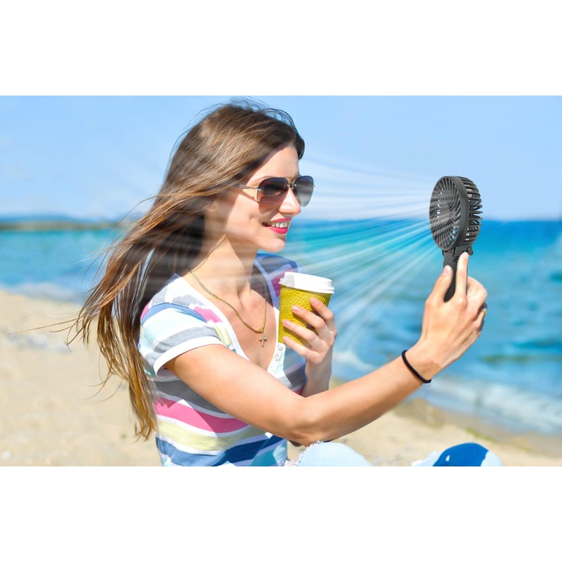 HandFan 5200mAh Portable Fan Handheld, 6 Speeds Hand Held Fan