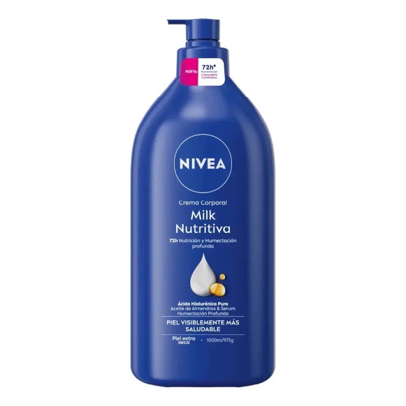 Nivea Milk Nutritiva crema corporal 1 L nutrición para piel