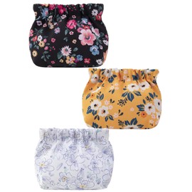 MOPZIJA 3 Pieces Small Makeup Bag for Handbag - Waterproof Mini Bag, Self-Closing Travel Set Storage Bag without Zip for Women, Girls, Mini Bag, Cosmetic Case