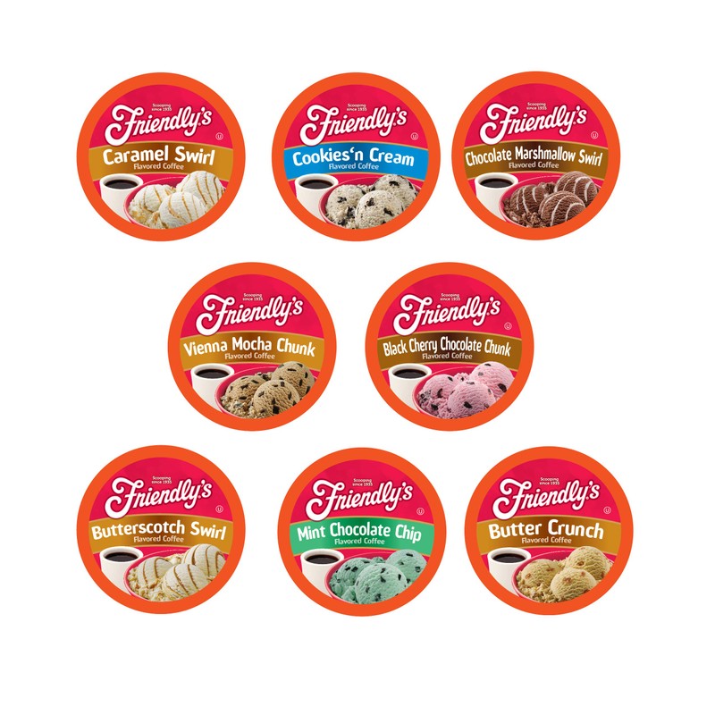 Friendly's Coffee Pods Assorted Flavored Ice Cream Variety Pack Compatible