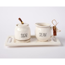 Mud Pie Bistro Cream and Sugar 5 Piece Set