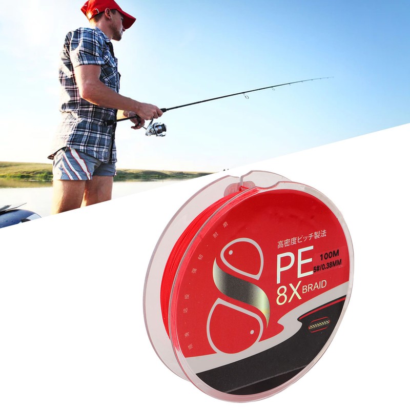Fly Fishing Line PE 8 Strands 0.38mm Diameter 100m Length
