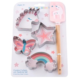 Stephen Joseph, juego de galletas para niños pequeños, cortador de galletas y espátula, unicornio, OS,SJ1245