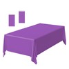 FALIZIFU 2 Pack Purple Plastic Tablecloth Disposable Table Covers Rectangle
