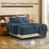 100% French Linen Sheets Queen,6 Pcs,18-24" Extra Deep Pocket