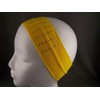 Yellow crystal stud 2.5 wide soft stretch elastic hair head