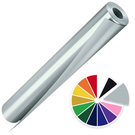 Artcut Plotter Film Textile, 30.5 x 300 cm Plotter Film, Vinyl Film Plotter for T-Shirt, Transfer Film Plotter for DIY, Plotter Film Vinyl Flex Film Plotter Textile for Iron-on, Vinyl Film (Silver)