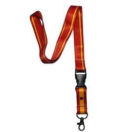Lanyard for Badge Holder Key Chain Necklace with Clip Printed Stripes (Red Spain)
