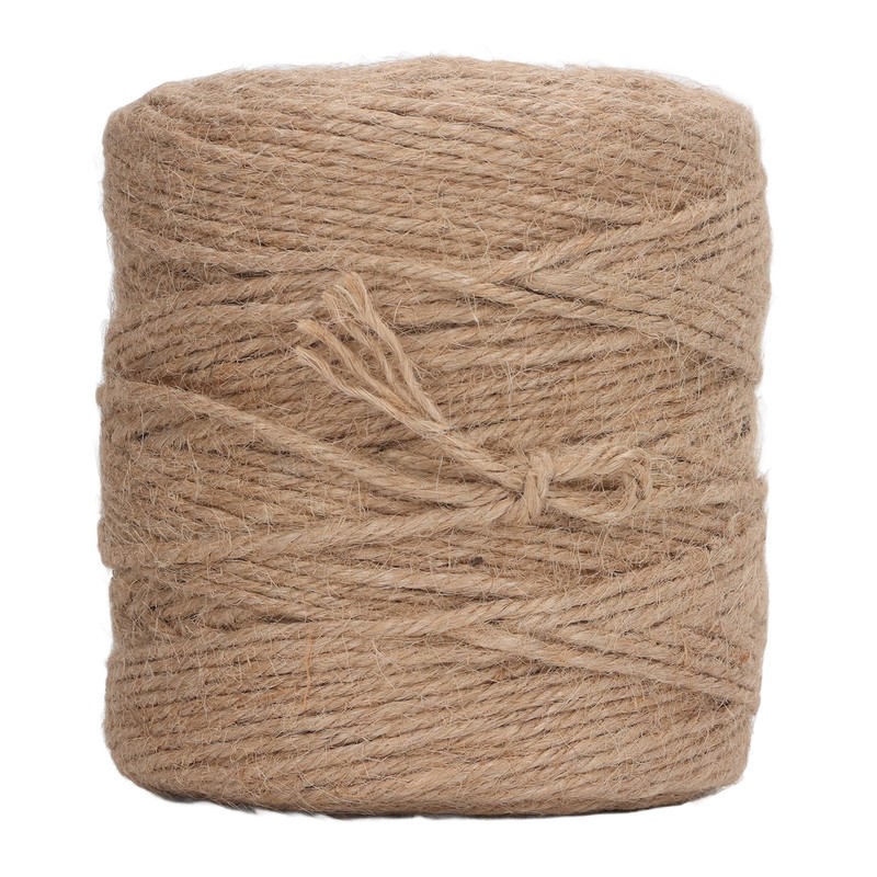 200m Natural Jute Twine 3mm Dia 4 Strand Safety Protective