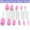 20 Pieces Whetstone Set, 4mm Cylinder Grinding Head Rotary Tool