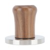 Wood Handle Coffee Tamper Stainless Steel Press Detachable Flat Base