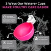 Lil'Clucker - Pink Large Automatic Chicken Waterer Cups Suitable for
