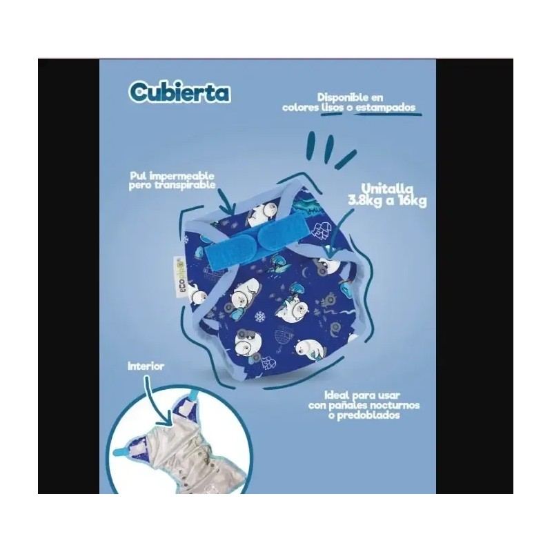 4 Pañales Predoblados Ch, Snappy, 2 Cub Lisas Ecopipo