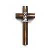 CX2420GXF WOOD CROSS WITH GOLD INLAY & PRAYING GIRL; 8"