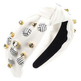 scicent Hair Band for Women Wide Top Knot Hairbands Embellished Sparkly Bling Hair Bands Bride Wedding Hair Hoops Fashion No Slip Hair Accessories for Girls - 26330