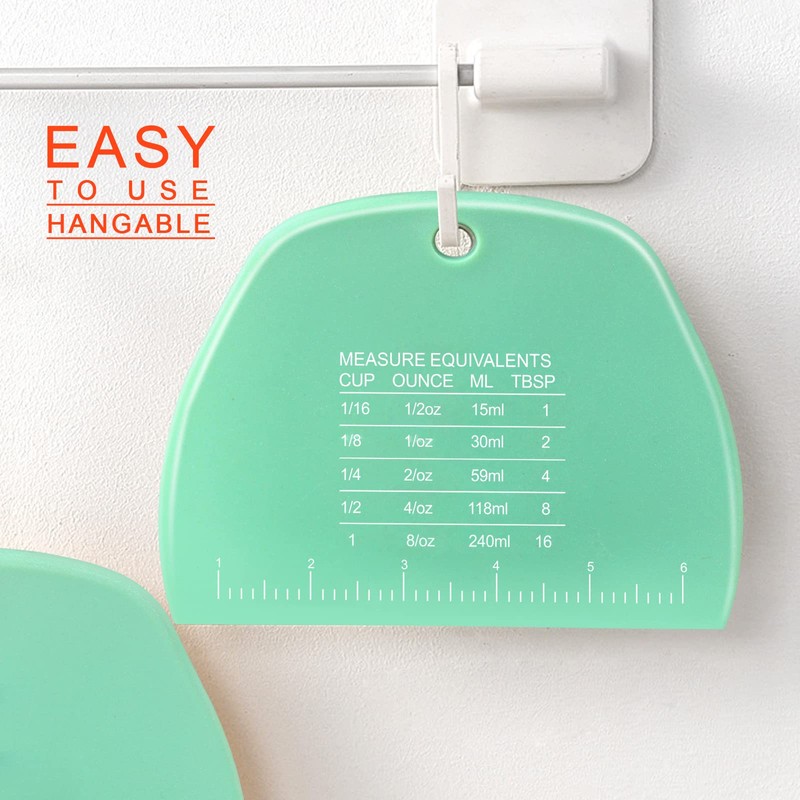 Teenitor 2 Pieces Dough Scraper, Plastic Dough Cutter, Bread Scraper