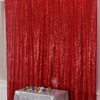 Poise3EHome Red Sequin Backdrop,5FT x 7FT Sequin Photography Backdrop Curtain