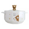 Ceramic Whimsical Honey Bees Bear 30oz Noodle Dessert Food Bowl