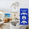 EGM 3 Light Track Lighting, White Round Track Lighting Fixtures,