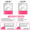 Pink Adjustable Nail Clippers with Magnet Sizers for Acrylic Nails,