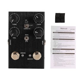 Guitar Effect Pedal Multifunctional Sound Volume Drive Tone Control Sound Amp Simulator Distortion Pedal Black