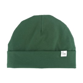 Sugarmelon Lightweight Jersey Beanie Hat for Newborn Baby Boys Girls Silky Satin Lined Hats Bonnet Toddler Infant Little Kids Beanies Caps (0-6M,Orig Forest Green)