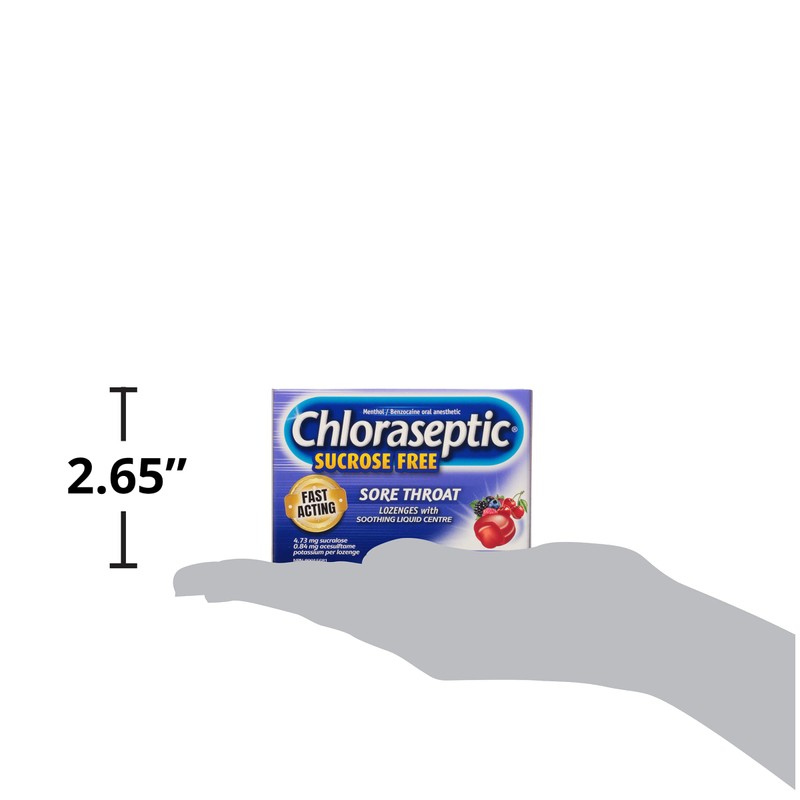 Chloraseptic Fast Acting Sore Throat Lozenges with Soothing Liquid Centre,