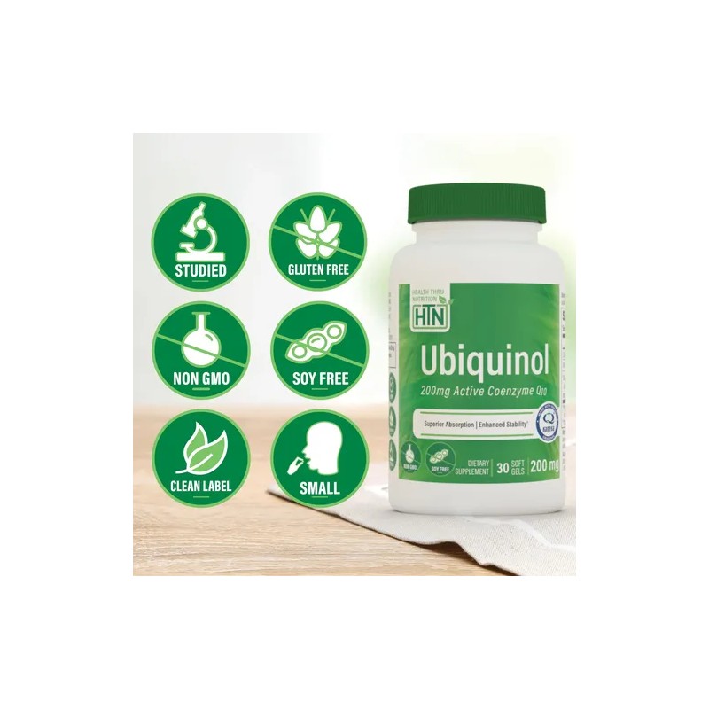 Ubiquinol 200mg 30 Softgels Eaf Coq10 (enhanced Absorption F