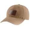 Carhartt Mens Rigby Stretch Fit Leather Patch Baseball Cap