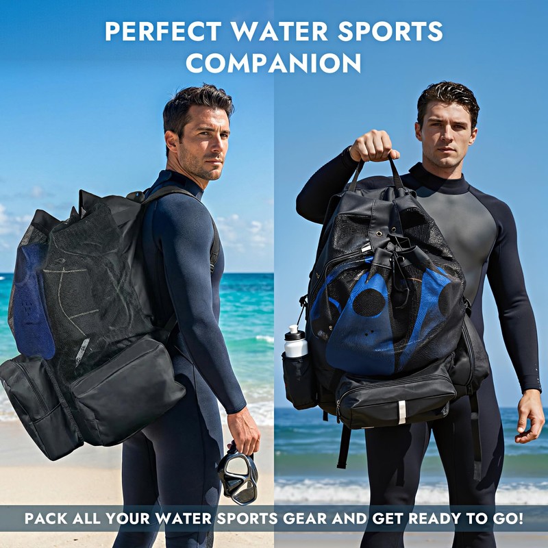 Dizokizo XL Mesh Scuba Diving Backpack, 110L Extra Large Dive