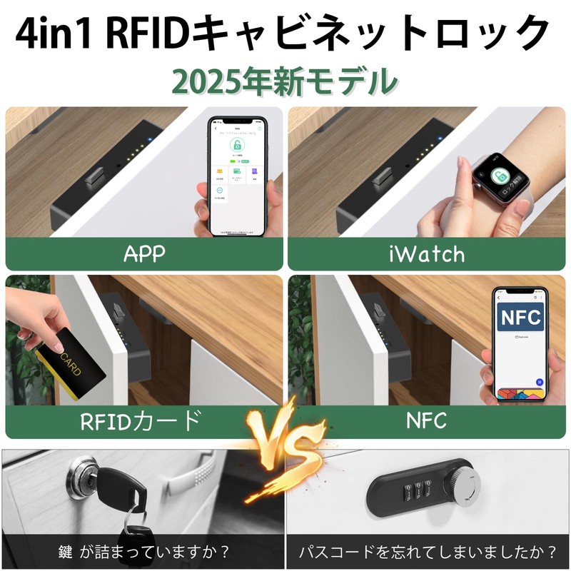 eLinkSmart Smart Lock Drawer Cabinet Child Lock Safe Cabinet RFID