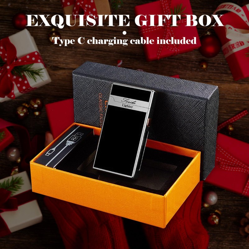 BABOBIU Electric Lighter - USB Rechargeable, Dual Windproof Plasma Arc,